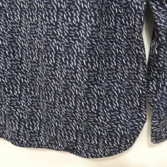 MODERN AMUSEMENT | medium | Stylish Dark Blue Patterned Shirt | Chest Pocket - Picture 15 of 16